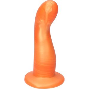 Ylva & Dite - Leda - Siliconen G-spot / Prostaat dildo - Made in Holland - Satijn Oranje Geel
