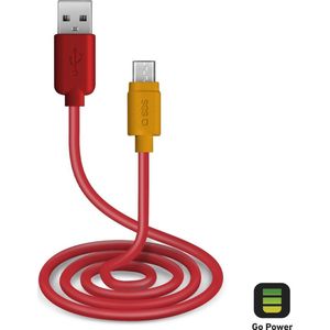 SBS TEPOPCABLEMICR USB-kabel 1 m USB 2.0 USB A Micro-USB B Rood