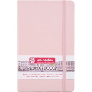 Schetsboek - Tekenboek - Harde kaft - Met Elastiek - Pastel Pink - 13x21cm - 140gr - 80 blz - Talens