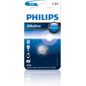 Philips A76/01B knoopcel alkaline - blister 1