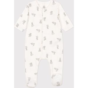 Petit Bateau Pyjama in tubic met konijntjesprint Unisex Boxpak - Grijs - Maat 50