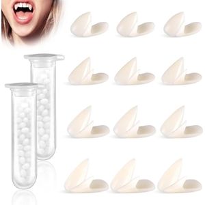 Inovra Plus - Vampiertanden Neptanden voor Halloween Cosplay Feest - 12 Paren - 4 Maten - Verkleedaccessoires