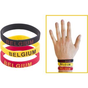 3 Armbandjes Belgie - Rode duivels