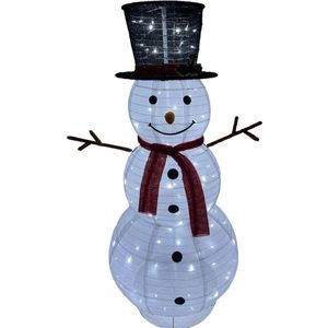 Sneeuwpop Kerst Sneeuwman met witte (HAPPY CHRISTMAS) Luxe XXL (1.20M)