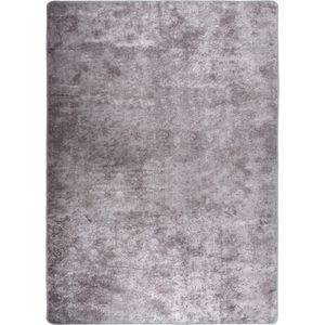 The Living Store Vloerkleed - Polyester - 120 x 180 cm - Grijs - Anti-slip