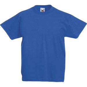 Fruit of the Loom T-shirt Kinderen maat 104 (3-4) 100% Katoen 5 stuks (Royal)