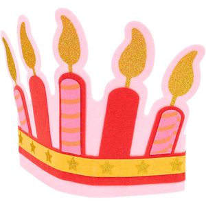Verjaardagskroon vilt - happy birthday - kaarsjes - hoed -feest - kinderfeest