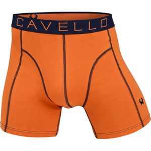 Cavello 2pack Boxershorts - Heren - Maat S - Oranje/FlowerPrint Blauw/Geel