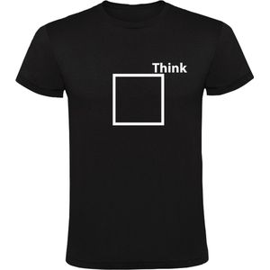 Think Outside the Box Heren T-Shirt | Slim | Origineel | Creatief | Design | Uitvinder | Ontdekker | Shirt