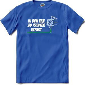 3d printer expert filament 3d pen - T-Shirt - Unisex - Royal Blue - Maat XXL