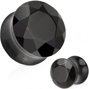 6 mm black agaat steen