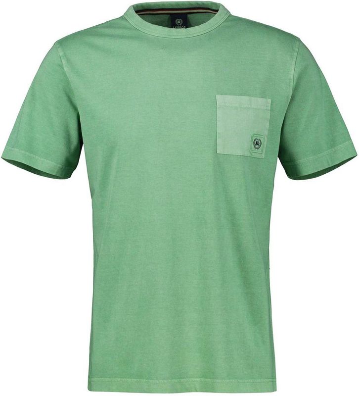 Lerros T-shirt T Shirt Met Borstzak 2543036 612 Sage Green Mannen Maat - M