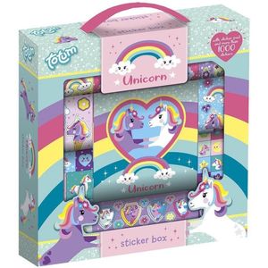 Totum Unicorn Stickers 12 rollen 500+ incl. plakboekje eenhoorn thema