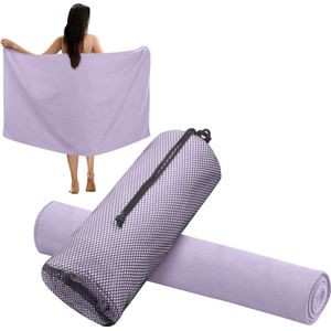 JEMIDI sneldrogende microvezel handdoek - 70 x 140 cm - Sporthanddoek fitness - Sneldrogend microvezel - Sneldrogende handdoek - Lila