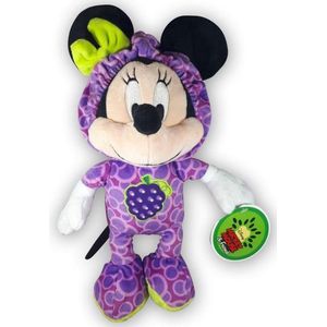Minnie Mouse in Onesie Druif Paars Pluche Knuffel 30 cm {Disney Mickey Mouse | Speelgoed Knuffeldier knuffelpop voor kinderen jongens meisjes}