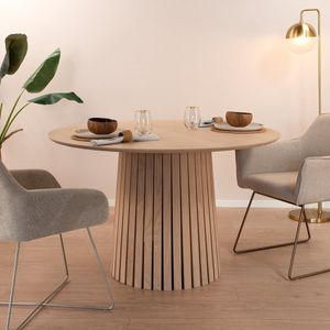 Sohome Ronde Eettafel Tressia - Eiken - 120cm - Whitewash