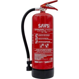 SAVS Brandblusser schuim 6 liter - 21A 144B - Met montagebeugel - Europese productie - Schuimblusser