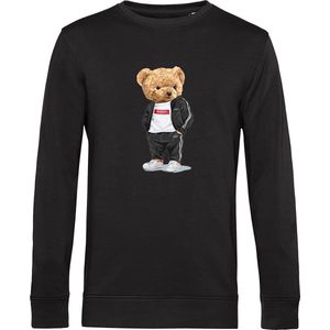 Heren Sweaters met Ballin Est. 2013 Bear Tracksuit Sweater Print - Zwart - Maat M