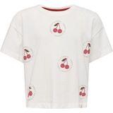 ONLY KOGCHARLOTTE LIFE SS LOOSE BOX CS JRS Meisjes T-shirt - Cloud Dancer Fruit