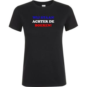 Klere-Zooi - Wij Staan Achter De Boeren - Dames T-Shirt - 4XL