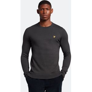 Lyle & Scott Cotton Merino Crew Jumper Truien & Vesten Heren - Sweater - Hoodie - Vest- Grijs - Maat XXL