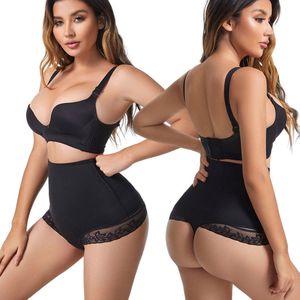 Wow Peach - Hoge Taille Buik Control Slip - Shapewear - Hip Lift - Corrigerend Ondergoed - Zwart - 3XL