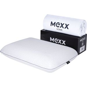 Mexx Premium - Klassiek Hoofdkussen - Hoogwaardig Traagschuim - Vermindert Nekklachten - Ventilerend - Geschikt voor rug-, zij- en buikslapers - 60 cm x 40 cm x 13 cm