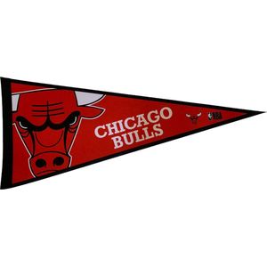 USArticlesEU - Chicago Bulls - NBA - Vaantje - Basketball - Sportvaantje - Pennant - Wimpel - Vlag - Michael Jordan - Zwart/Rood - 31 x 72 cm