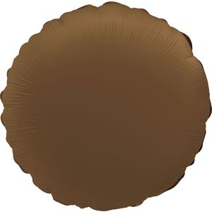 Folat - Folieballon Rond Chocolate Brown - 45 cm