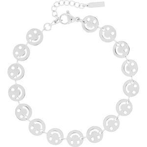 OOZOO Jewellery - zilverkleurige armband met smileys - SB-1009