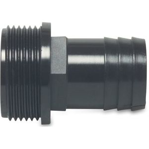 Slangtule buitendraad pp zwart 1 1/4 inch naar 25 mm Deltafix