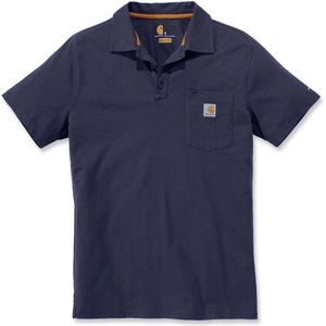 Carhartt Force Cotton Delmont Pocket Polo-Navy-XL