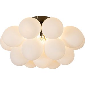 QAZQA uvas - Design Plafondlamp - 4 lichts - Ø 40 cm - Wit - Woonkamers-sSlaapkamers-sKeuken