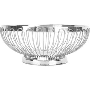 Fruitmand Decoratieve Metalen Fruitschaal - Roestvrijstaal - Thuiskeuken - Spiegel Gepolijst - XL