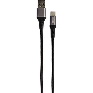 Grixx Cable USB-C to USB Braid 1m Black | Oplaadkabel