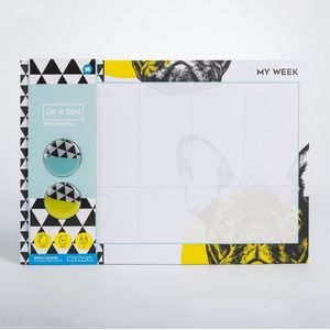 Mustard - Desktop Weekplanner 52 Paginas Dog - Vilt - Multicolor