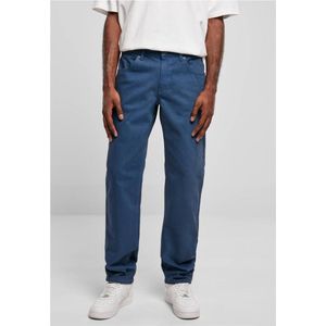 Urban Classics - Colored Loose Fit Jeans Broek rechte pijpen - Taille, 36 inch - Donkerblauw