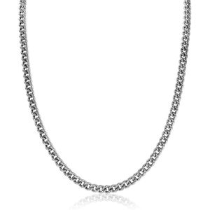 ZINZI zilveren gourmet collier 4,5mm breed 45cm ZIC1414