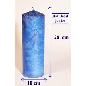 Design kaars ""het Beest junior"", blauw polyimico, hoogte: 29 cm Gemaakt door Candles by Milanne
