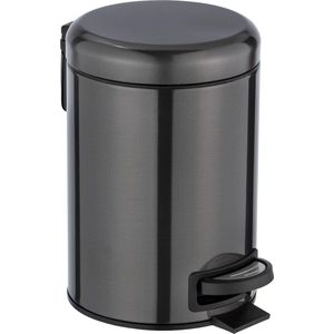 Afval Prullenbak 3 liter met pedaal - Voor Binnen - STK Soft close Deksel - Donkergrijs