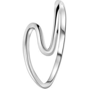 Lucardi Dames Ring golf - Ring - Cadeau - Moederdag - Echt Zilver - Zilverkleurig