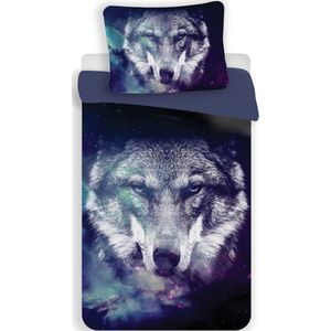 Animal Pictures Dekbedovertrek Wolf - Eenpersoons - 140 x 200 cm - Polyester