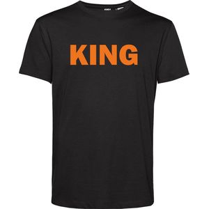T-shirt King | Koningsdag kleding | Oranje Shirt | Zwart | maat 5XL