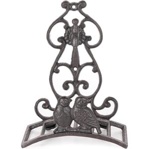 Decoratieve gietijzeren tuinslanghouder voor wandmontage - multifunctionele slangenrek voor binnen en buiten