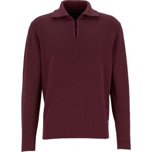 Casa Moda Halfzip Trui Bordeaux - Maat 4XL - Heren - Schipperstrui