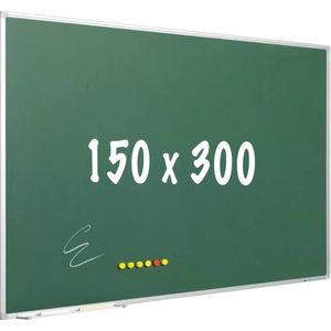 Krijtbord PRO Claud - Magnetisch - Schoolbord - Eenvoudige montage - Emaille staal - Groen - 150x300cm