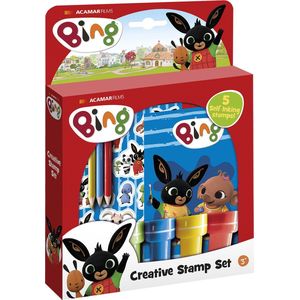 Bing creatieve knutselset met stempels, potloden en stickers creatief speelgoed - Bambolino Toys