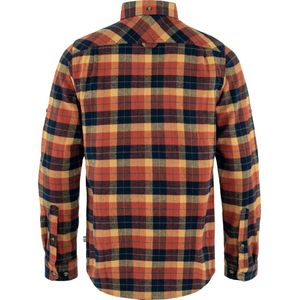 FJALLRAVEN - Singi Heavy Flannel Shirt - Heren - Blouse - Autumn leaf/Dark navy - Maat S
