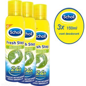 Scholl Fresh Step Voetspray - Voet deodorant - 150 ml x3