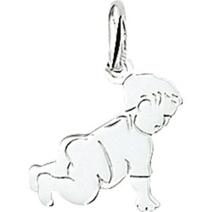 Zilveren hanger baby